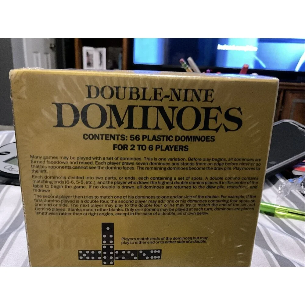 Double-Nine Dominoes by Golden 2-6 Players Ages 7 1989 Vintage New
